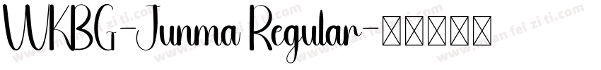 WKBG-Junma Regular字体转换
